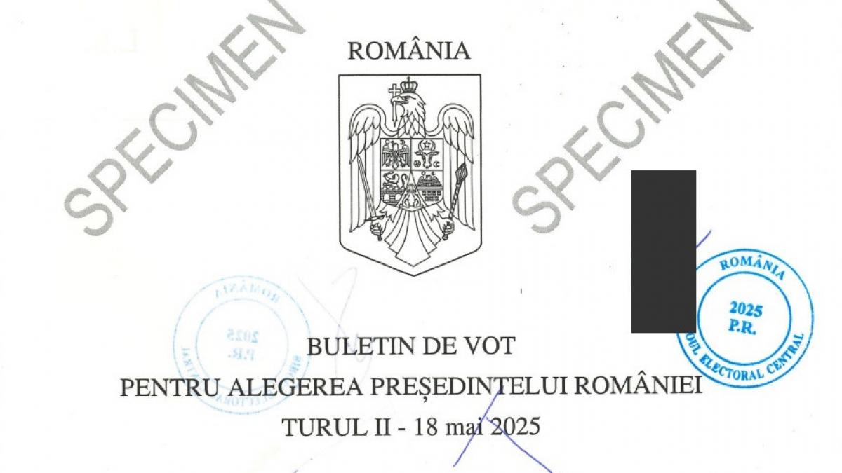 Cumarata buletinul de vot pentru turul doi