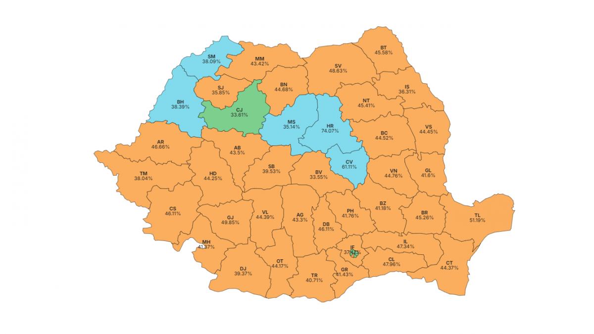 Surprizele mari de pe harta Romaniei Simion a maturat fiefurile PSD si PNL iar Ponta rupe voturile coalitiei