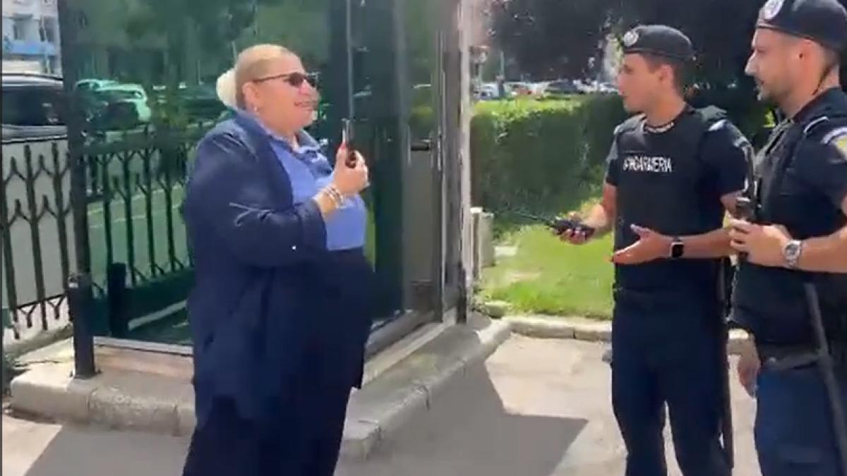 Diana Sosoaica s a certat cu jandarmii la Guvern