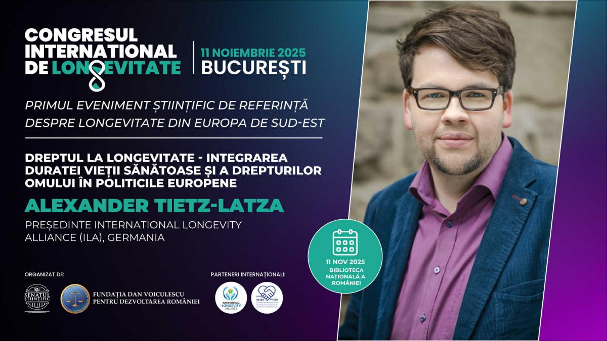 Omul care vrea sa faca longevitatea un drept fundamental vine in Romania