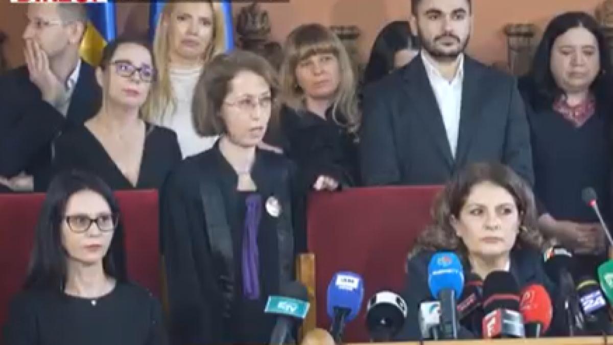 Judecatoarea intervine la conferinta de presa Suntem terorizati