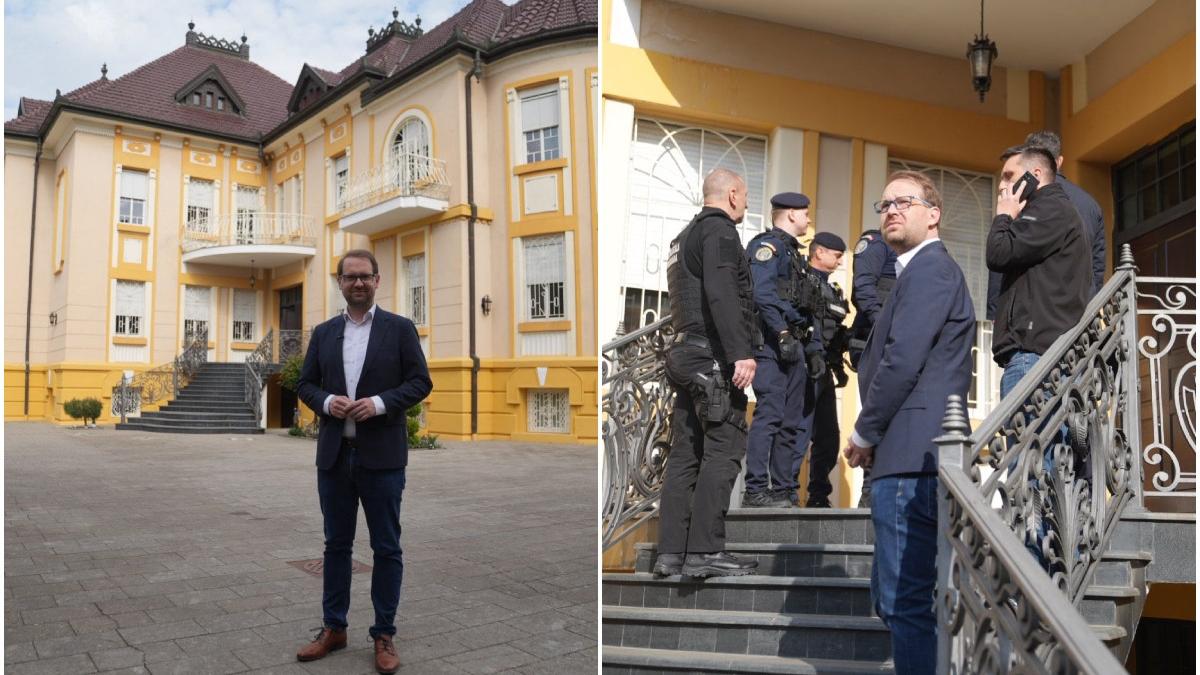 Dominic Fritz a patruns impreuna cu jandarmii intr o vila din Timis oara ocupata ilegal de clanul Momita Vila