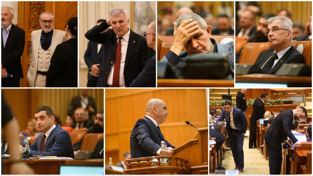 Imagini din culisele Parlamentului de la votul motiunii impotriva Guvernului Bolojan Ce nu a fost vizibil la