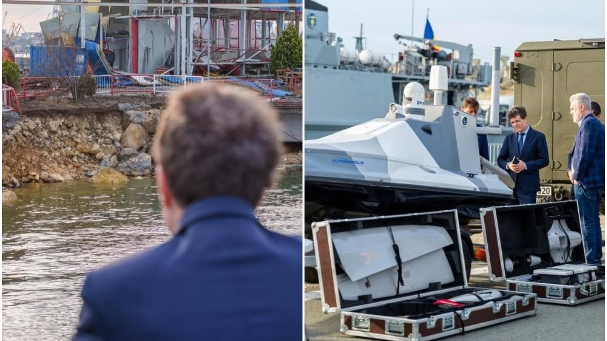 Nicugar Dan a vizitat dana 78 din Portul Constanta unde a explodat drona Am primit o prezentare
