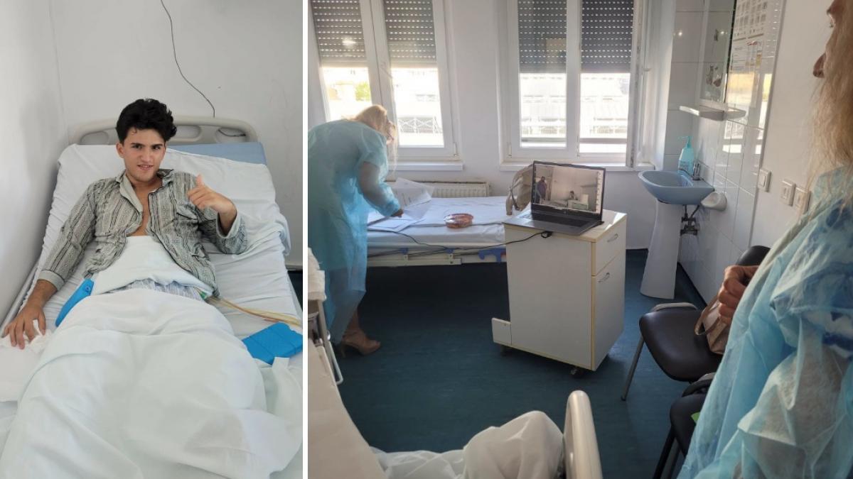 Un elev din Targu Jiu a sustinut prima proba scrisa de la Bacalaureat dintr un salon de spital dupa o